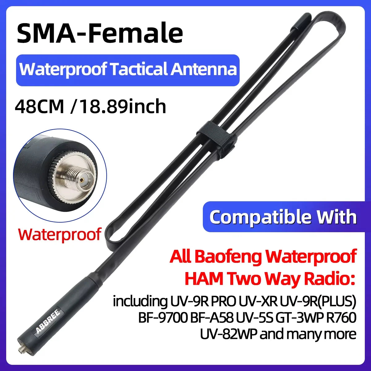Antenne Tactique ABBREE CS – SMA-Female - BLACKBEARD OUTDOOR INDUSTRIES
