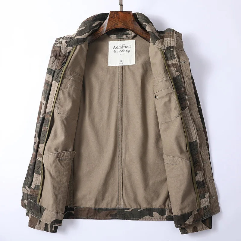 Veste Cargo en Denim pour Homme - Style Rétro avec Poches Multiples BLACKBEARD OUTDOOR INDUSTRIES