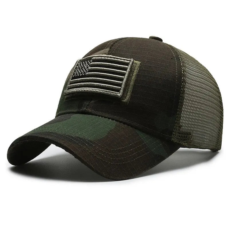 Casquette Tactique Camouflage Militaire Réglable | Broderie Drapeau - BLACKBEARD OUTDOOR INDUSTRIES