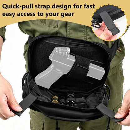 Sacoche banane tactique avec holster et porte-chargeurs