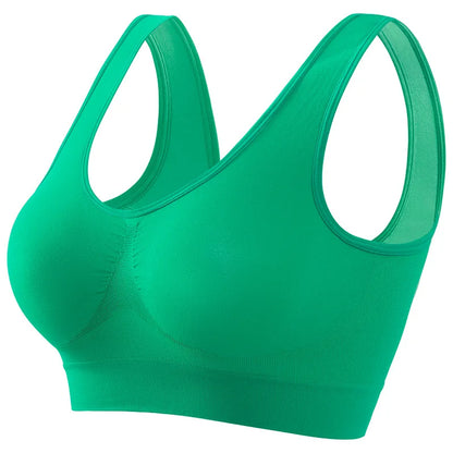 Brassière Sport Femme Sans Armature Grande Taille – Rembourrage Amovible, Sans Couture, Yoga & Running – S à 5XL