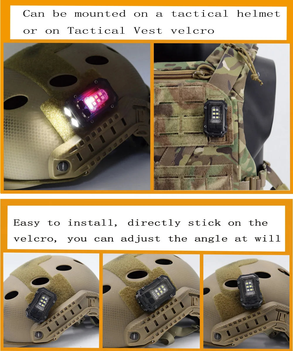 Lampe Tactique EDC - Lampe Mini Portable avec Plaque en Boucle et Crochet, Idéale pour Camping, Randonnée et Sécurité BLACKBEARD OUTDOOR INDUSTRIES