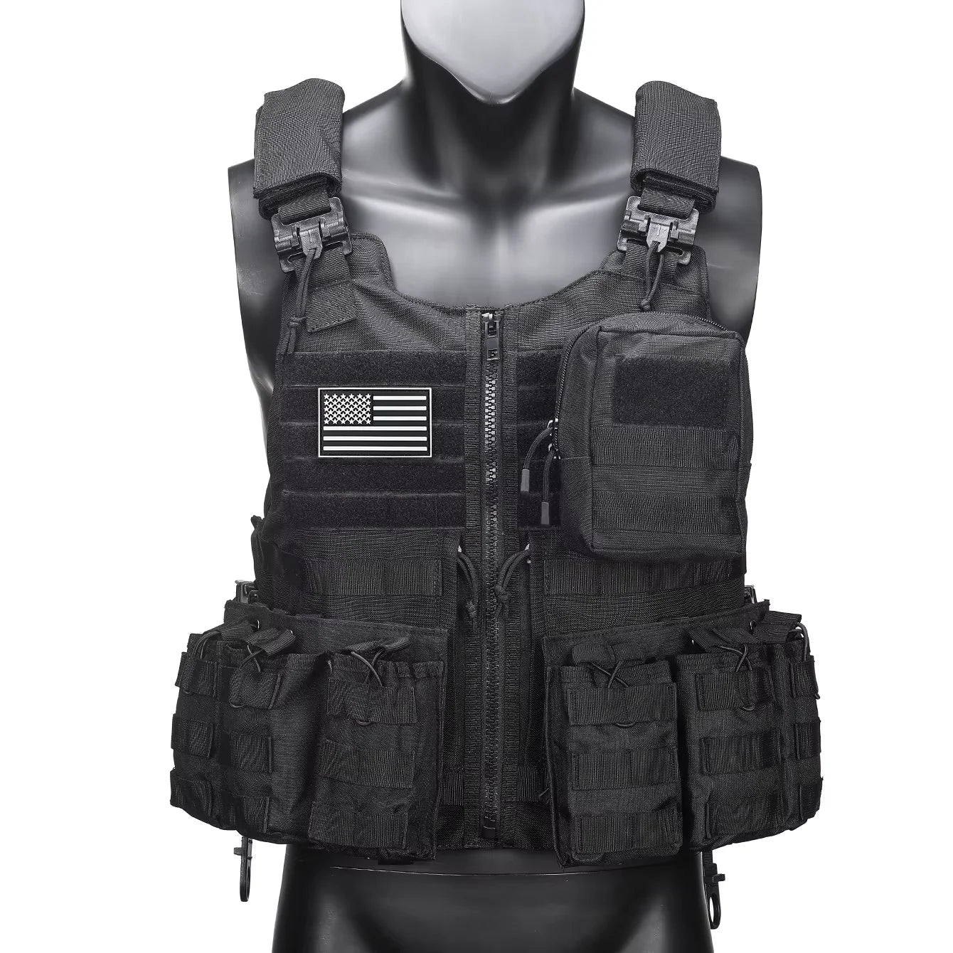Gilet tactique police réglable - libération rapide, système MOLLE et pochettes détachables - BLACKBEARD OUTDOOR INDUSTRIES
