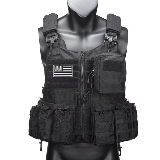 Gilet tactique police réglable - libération rapide, système MOLLE et pochettes détachables - BLACKBEARD OUTDOOR INDUSTRIES