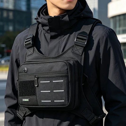 Sac de poitrine tactique MOLLE pour randonnée et outdoor