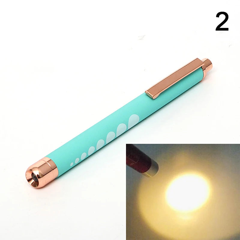 Stylo-Lampe Médical LED – Lampe de Poche Mini Infirmier & Médecin Lumière Blanche/Jaune