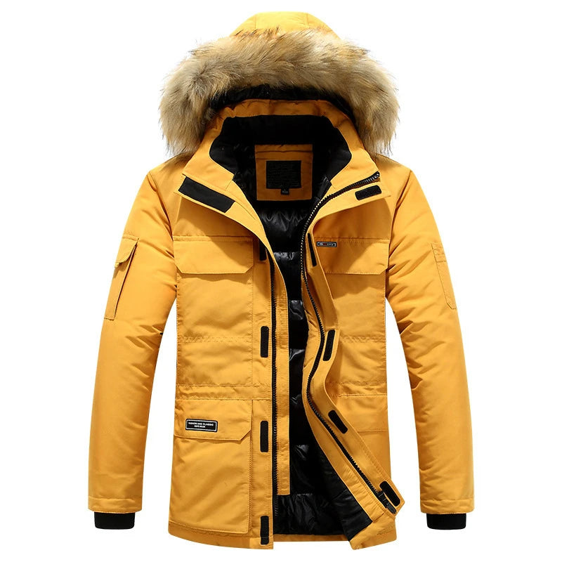 Manteau Hiver Homme WINSTAND - Veste Casual à Capuche, Zip, Poches et Doublure en Polyester BLACKBEARD OUTDOOR INDUSTRIES
