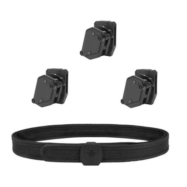 Ceinture Tactique IPSC Double Couche – Holster & Porte-Chargeur Inclus