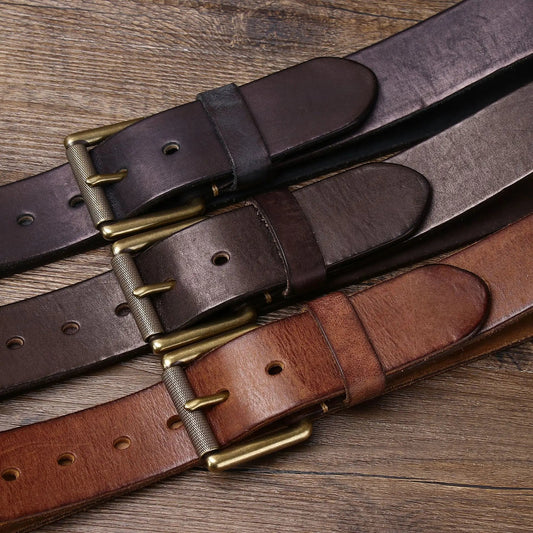 Ceinture Vintage en Cuir de Vachette Véritable Ma boutique