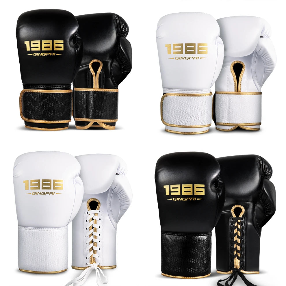 Gants de Boxe Professionnels Adulte Cuir PU – Sanda, Muay Thai, MMA, Sparring | 8 à 14 oz | Homme & Femme | 4 Coloris - BLACKBEARD OUTDOOR INDUSTRIES