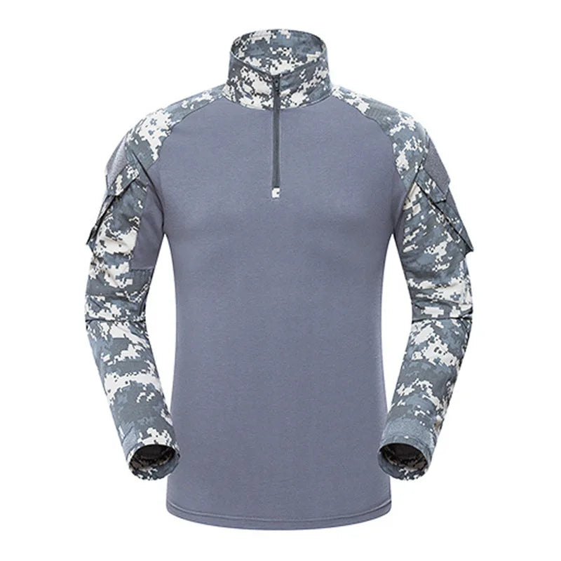 T-shirt Homme Manches Longues Outdoor — Modèle Patchwork Résistant - BLACKBEARD OUTDOOR INDUSTRIES