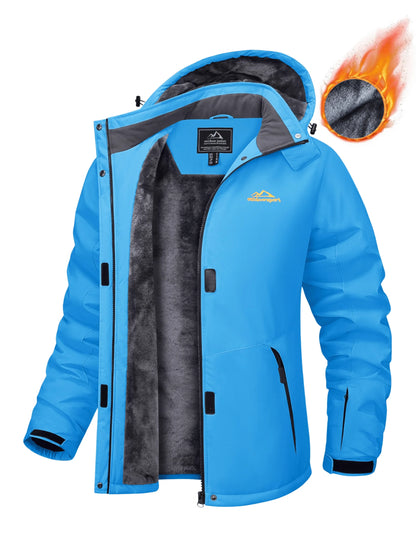 Veste Parka Hivernale TACVASEN pour Femme – Manteau à Capuche en Polaire, Imperméable et Coupe-Vent avec 5 Poches Zippées pour Ski et Snowboard - BLACKBEARD OUTDOOR INDUSTRIES