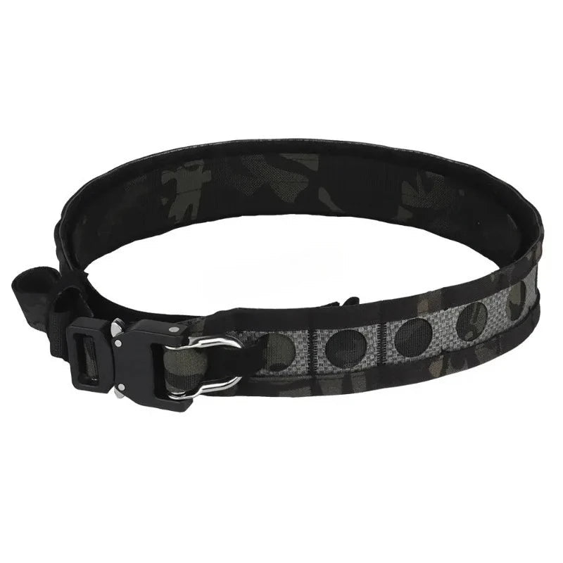 Ceinture Tactique Ferro Bison – Ceinture de Combat à Double Couche avec Boucle Métallique D-Ring, Système MOLLE, Boucle à Détachement Rapide pour Airsoft, Chasse et Activités Tactiques BLACKBEARD OUTDOOR INDUSTRIES