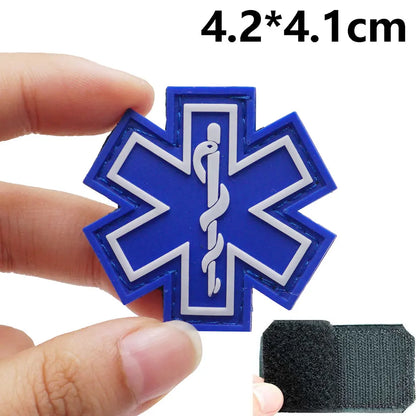 Patches médicaux en PVC Serpent avec Fixation Velcro pour Sacs à Dos et Vêtements Militaires