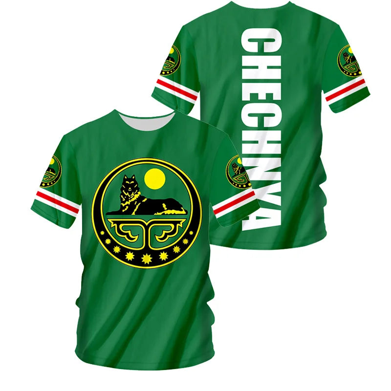 T-Shirt Graphique Emblème Tchétchénie Impression 3D – Streetwear Hip Hop | XXS à 4XL & Enfant | 9 Coloris - BLACKBEARD OUTDOOR INDUSTRIES