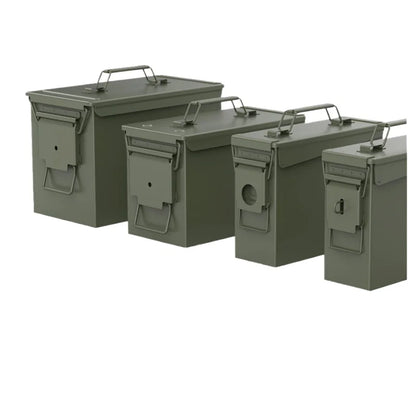 Boîte à munitions en acier multifonctionnelle étanche et sécurisée, boîte de stockage verrouillable pour valeurs et munitions, avec vis de verrouillage - BLACKBEARD OUTDOOR INDUSTRIES
