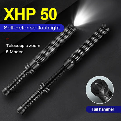 Lampe Torche Tactique LED T6 Zoom – 5 Modes, IPX6, Alliage Alu, Portée 500m