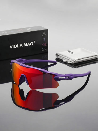 Lunettes de Soleil Demi-Monture Verres Miroir – Style Ovale Unisexe | 5 Coloris | Voyage & Quotidien