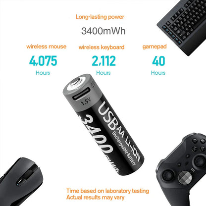 batterie rechargeable MATOV AA 1,5 V 3400mWh Ma boutique