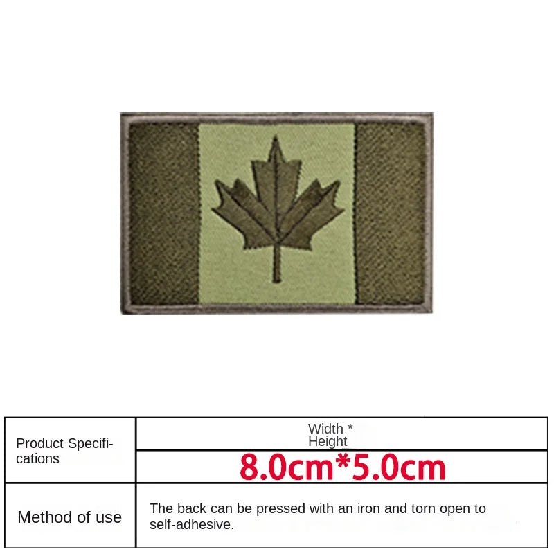 Patch Drapeau Canada – Brodé avec Velcro ou à Coudre - BLACKBEARD OUTDOOR INDUSTRIES