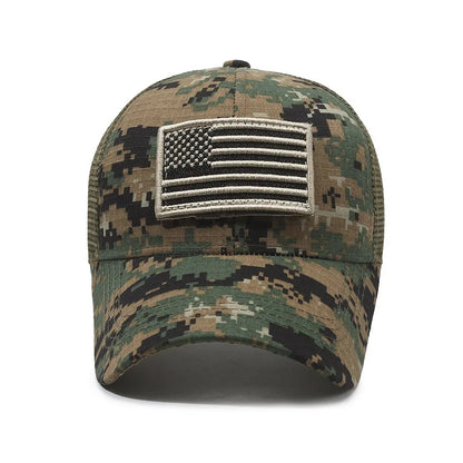 Casquette Baseball Drapeau Américain Brodé – Camouflage Respirante Unisexe | 14 Coloris - BLACKBEARD OUTDOOR INDUSTRIES