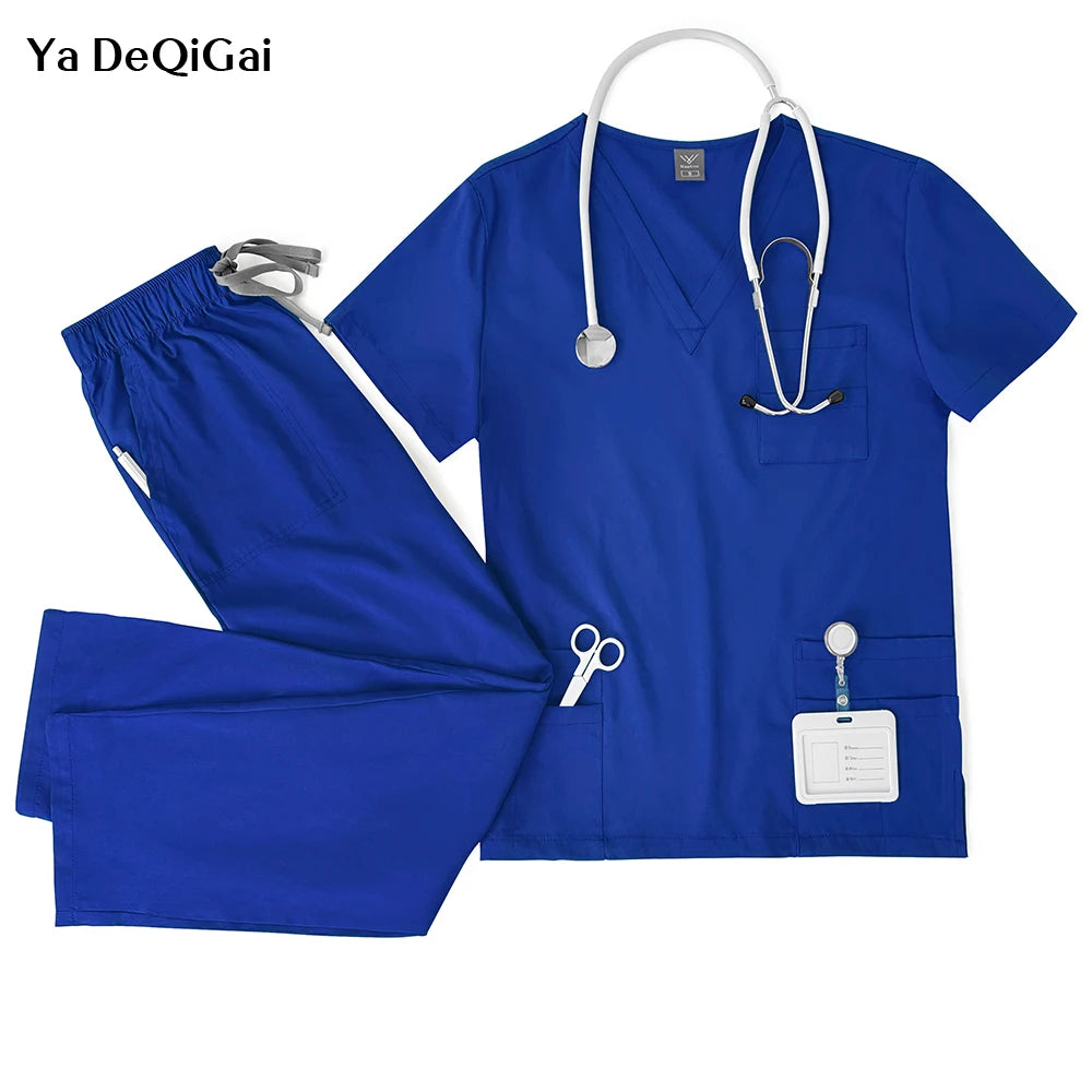 Ensemble Scrubs Médical Unisexe — Haut Manches Courtes & Pantalon Infirmier - BLACKBEARD OUTDOOR INDUSTRIES