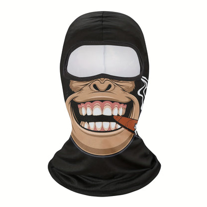 Cagoule masque intégral imprimé, protection visage adulte