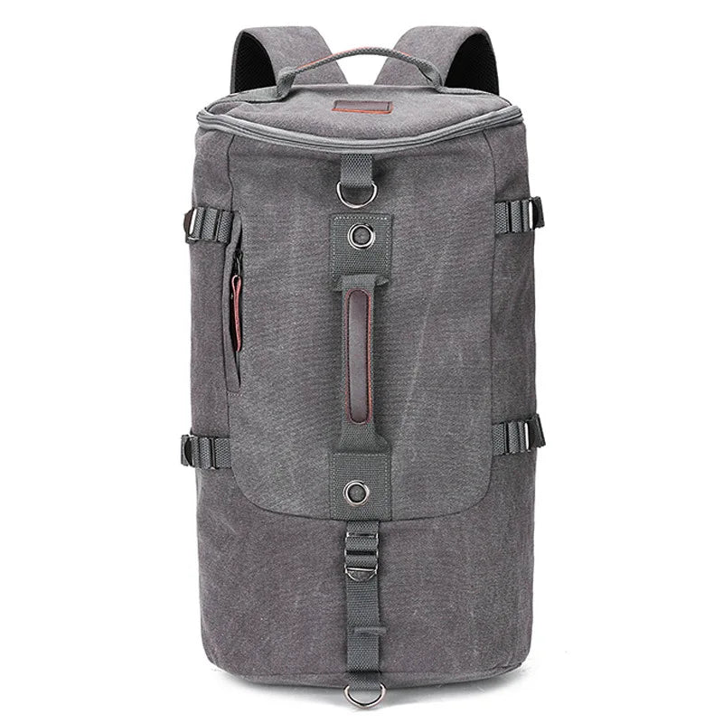 Sac à dos homme en toile et cuir – Voyage et ordinateur