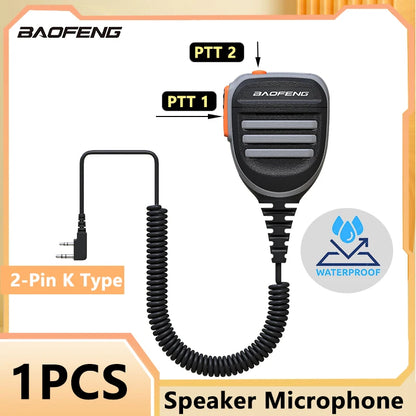 Baofeng BF-780 PTT Microphone à Distance pour Radio Walkie Talkie – Résistant à l'Eau pour Modèles UV-25L, M-5R, Quansheng UV-K5, UV-K6 et plus - BLACKBEARD OUTDOOR INDUSTRIES