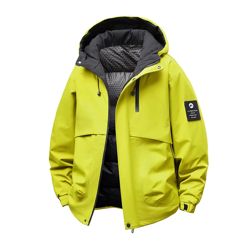 Veste homme à capuche imperméable et coupe-vent