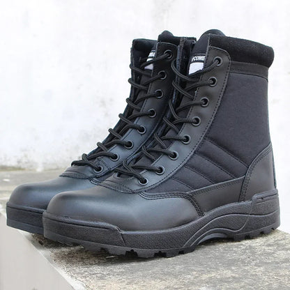 Boots Tactiques Désert Homme – Chaussures Combat Outdoor Zip Cheville