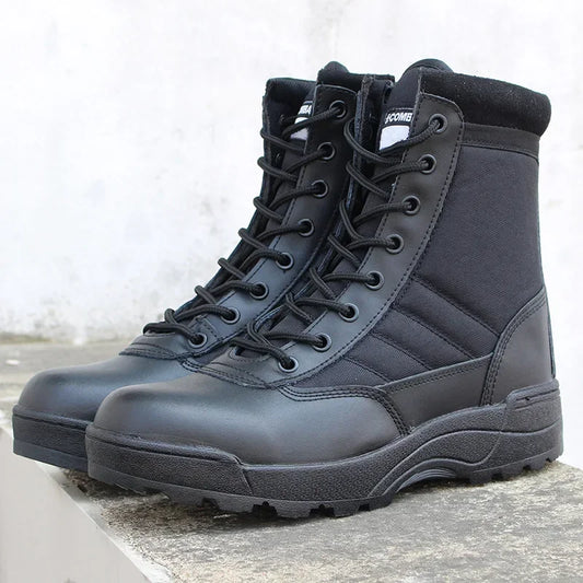 Boots Tactiques Désert Homme – Chaussures Combat Outdoor Zip Cheville