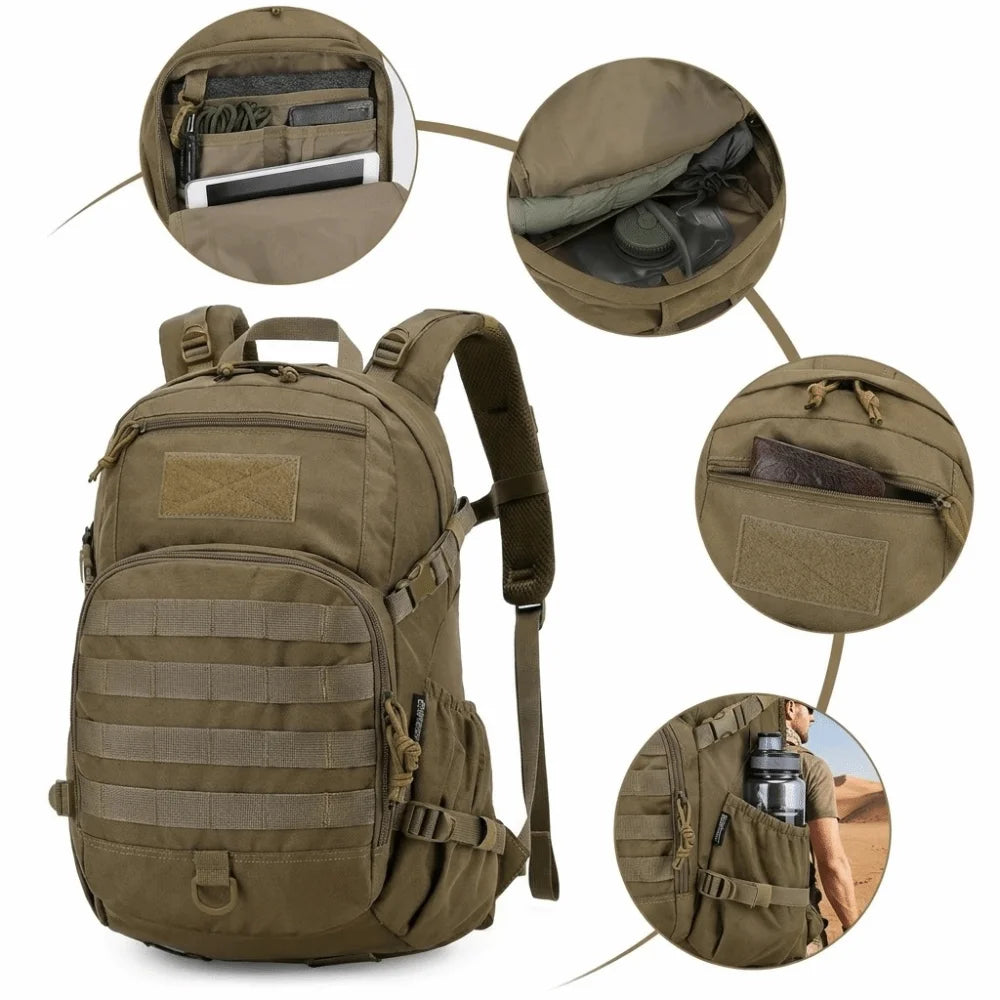 Sac à dos tactique 25 L MOLLE et sac de voyage