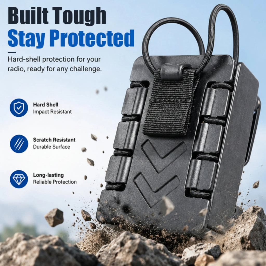 Holster Tactique MOLLE Universel 360° – Porte-Radio Rapide Baofeng, Quansheng, Iradio