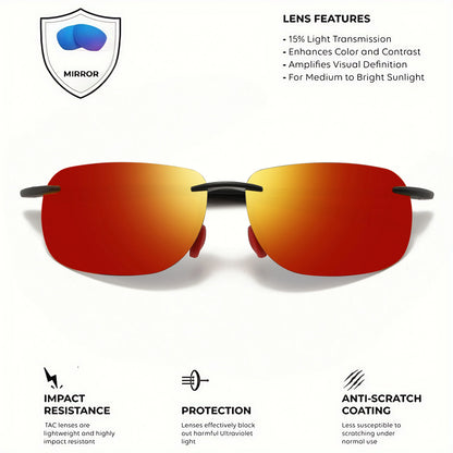 Lunettes Polarisées Ultra-Légères TR90 – Verres TAC UV400 | Conduite, Pêche, Outdoor