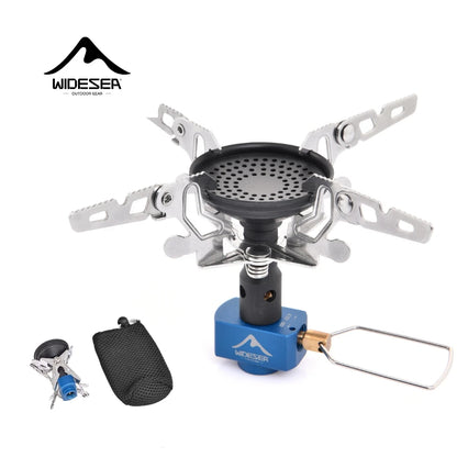 Réchaud à Gaz Camping Pliable 3300W – Ultraléger 92g, Acier Inox | Randonnée, Bivouac, Trekking