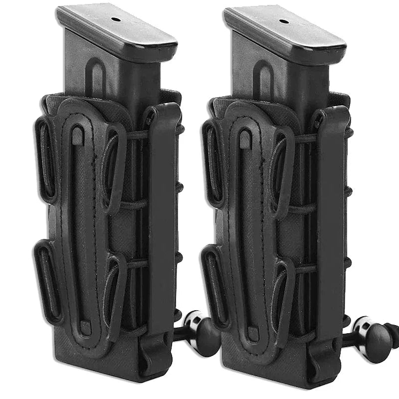 Poche à Chargeur Tactique Molle pour Magasin de Pistolet 9mm avec Clip de Ceinture (Compatible G17, G19, M9, P226) BLACKBEARD OUTDOOR INDUSTRIES