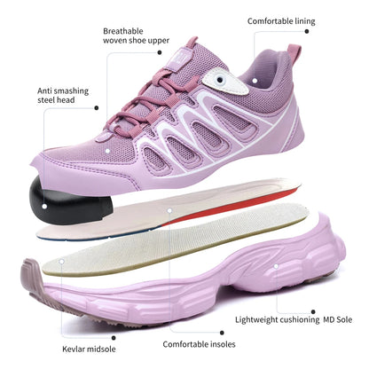 Chaussures de travail femme à lacets, tailles 35 à 43