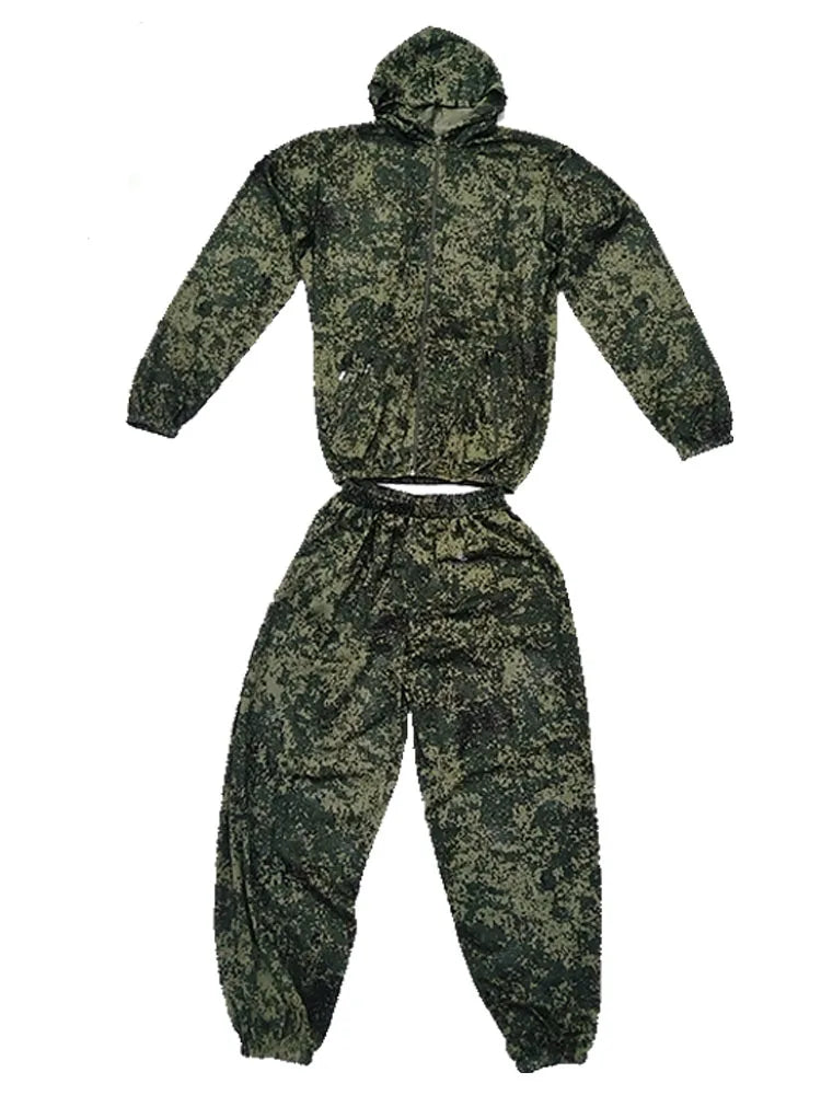 Ensemble camouflage respirant en mesh, veste et pantalon
