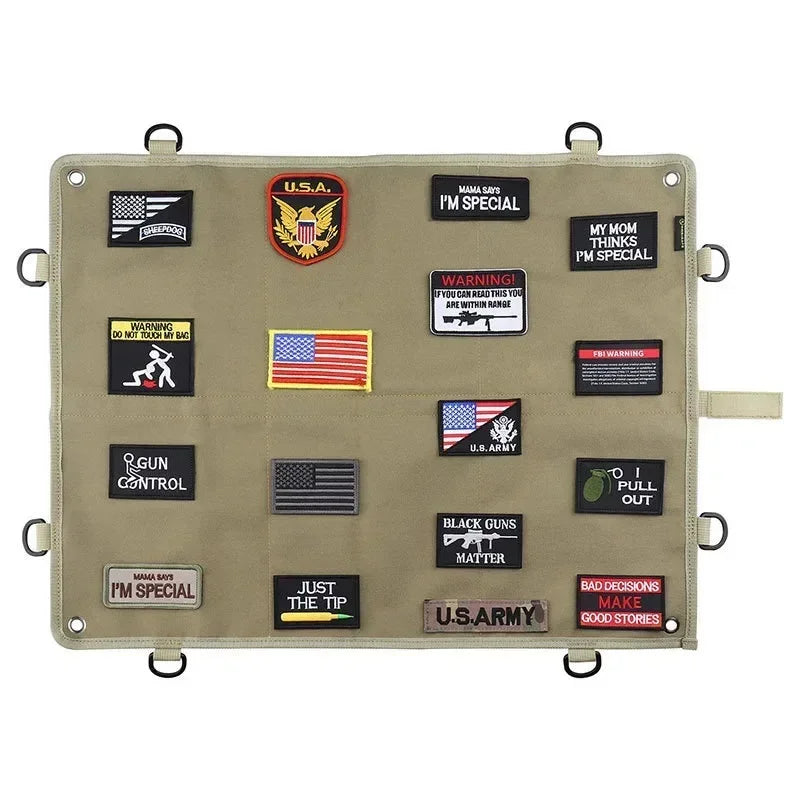 Panneau de Rangement pour Patchs Tactiques – Support en Velcro pour Collection de Médailles, Emblèmes et Insignes Militaires - BLACKBEARD OUTDOOR INDUSTRIES