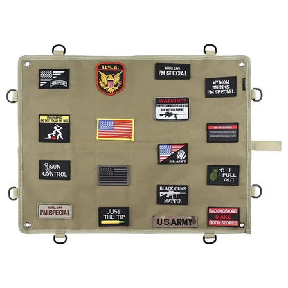 Panneau de Rangement pour Patchs Tactiques – Support en Velcro pour Collection de Médailles, Emblèmes et Insignes Militaires - BLACKBEARD OUTDOOR INDUSTRIES
