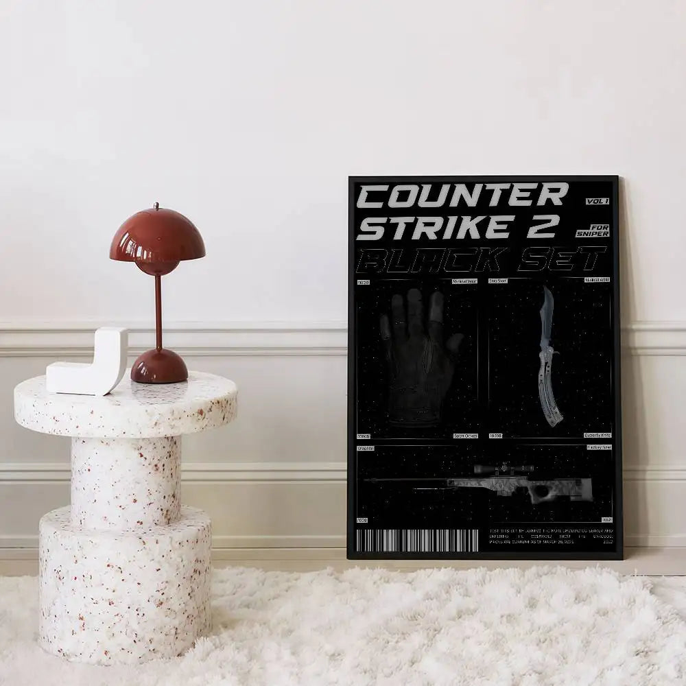 Poster Counter-Strike CS2 – Affiche Murale HD Gaming, Décoration Salon, Bureau & Chambre (Sans Cadre)