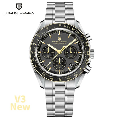 Montre Chronographe Pagani Design PD1701 Moon Watch 2026 — Japon, Saphir, 10 ATM + Boîte