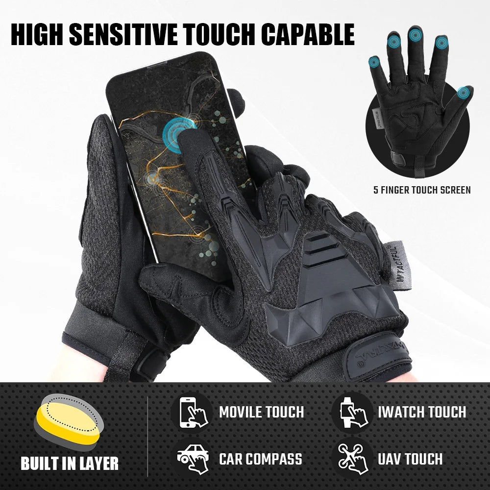 Gants Tactiques Plein Doigt Airsoft Paintball – Tactile Anti-Dérapant Combat