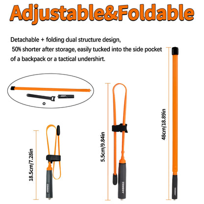 Antenne tactique rabattable ABBREE CS SMA Femelle 144/430MHz Dual Band pour BAOFENG UV-5R, UV-5RH, Quansheng UV-K5, et autres Talkies-Walkies - BLACKBEARD OUTDOOR INDUSTRIES