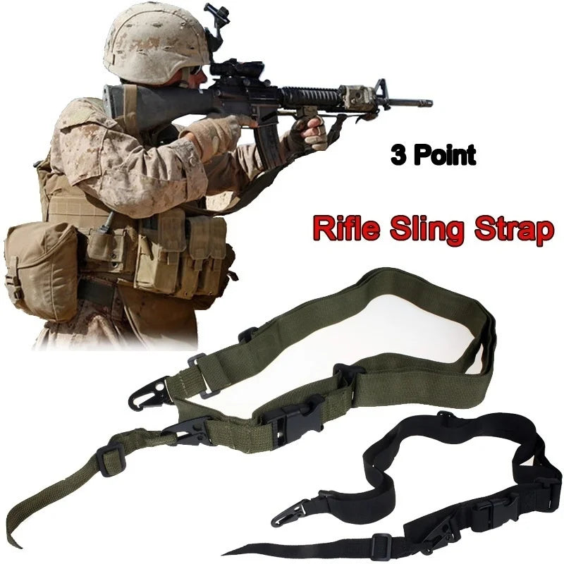 Sangle Tactique 3 Points Fusil – Nylon Résistant, Boucle QD Métal, Réglable - BLACKBEARD OUTDOOR INDUSTRIES