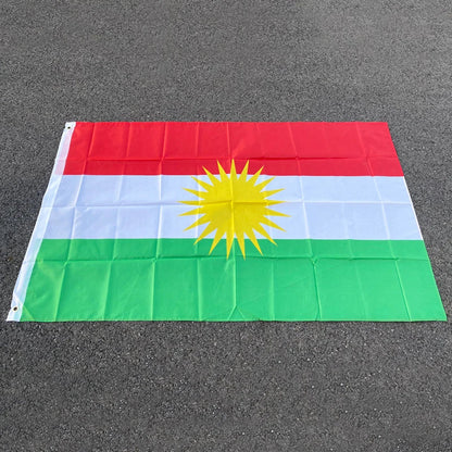 Drapeau Kurde - 90x150 cm (Kurdistan) BLACKBEARD OUTDOOR INDUSTRIES