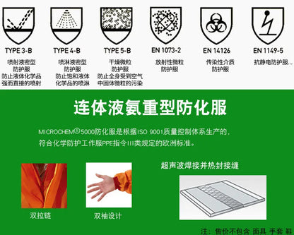 Ansell 5000 - Combinaison de Protection Chimique Haute Résistance - BLACKBEARD OUTDOOR INDUSTRIES