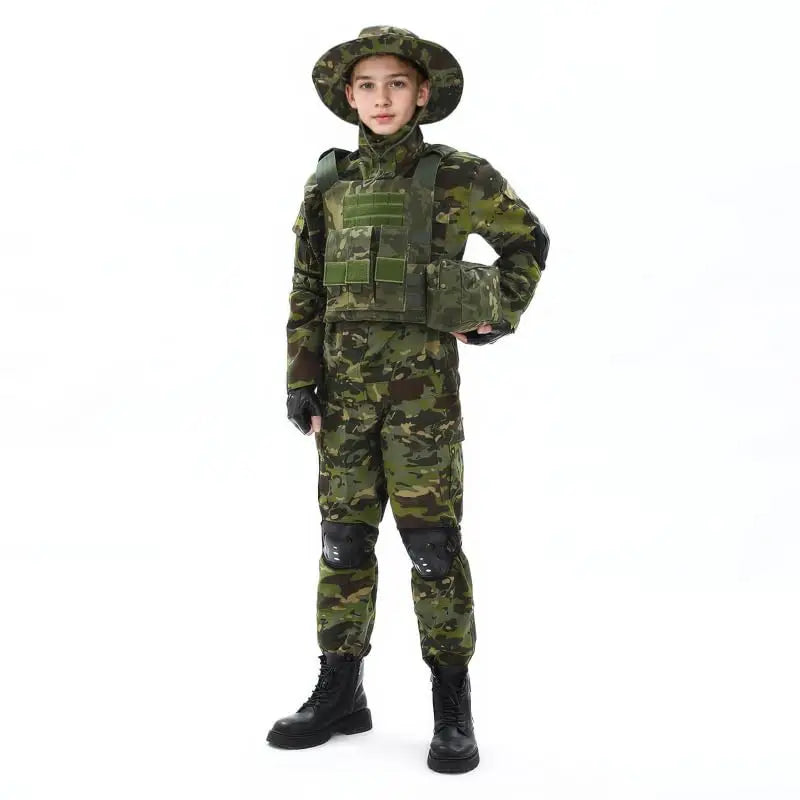 Kit Militaire Tactique Enfant – Gilet, Casque Airsoft, Télescope & Uniforme Combat - BLACKBEARD OUTDOOR INDUSTRIES