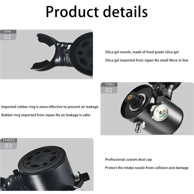 GOYOJO 0.5L Mini Cylindre Scuba – Kit Portable d'Oxygène pour Plongée, 5-10 Minutes d'Autonomie, Équipement de Respiration Sous-Marine 2025 - BLACKBEARD OUTDOOR INDUSTRIES